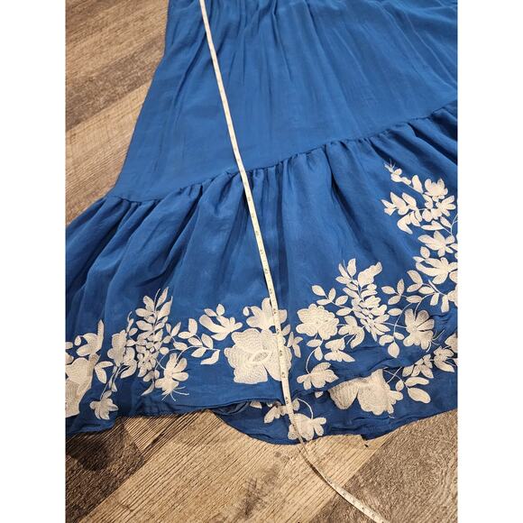 Tuckernuck Cerulean Sutton Flutter Sleeve Maxi Dress womens xxl blue embroidered - Picture 6 of 7